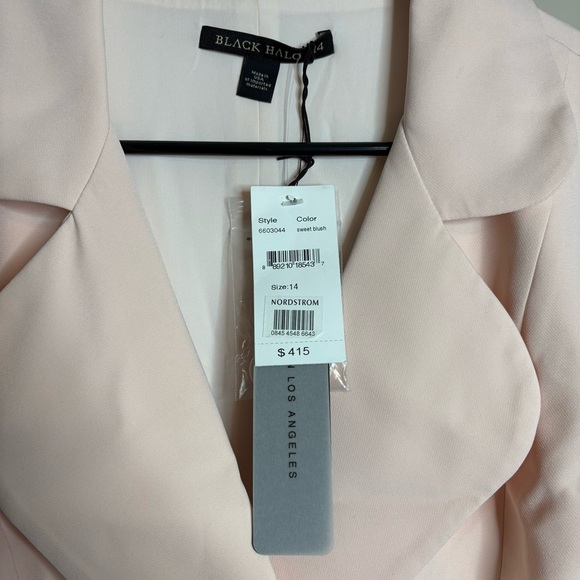 NWT Black Halo Ingrid Retro Button Front Swing Dress in Sweet Blush Pink Size 14 - Picture 7 of 10